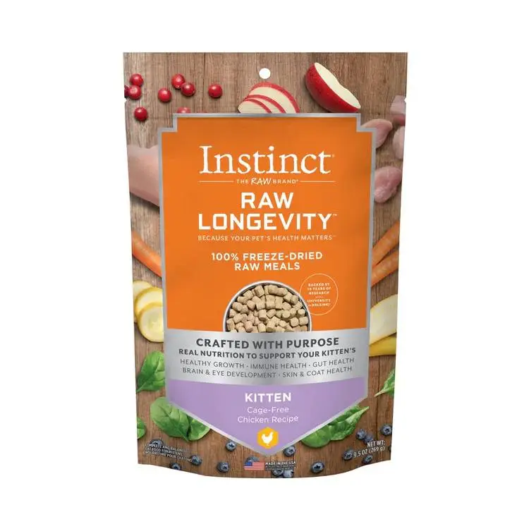 Nature's Variety Instinct 脫水凍乾生肉主食貓糧 - 雞肉 9.5oz  (Ｋitten幼貓)